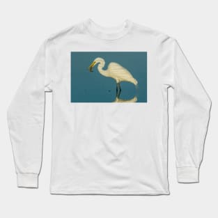 Great Egret with Shrimp Long Sleeve T-Shirt